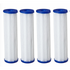 4 Pack Big Blue Polyester Pleated