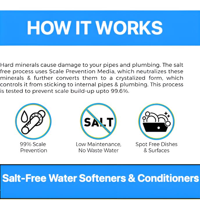 Salt Free Water Conditioner with Scale Prevention | 12 GPM | &amp; Catalytic Carbon Whole House Up-flow Filtration System