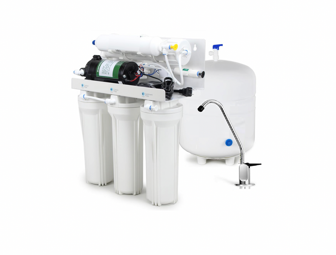 5 Stage with Booster Pump: Complete Home Reverse Osmosis Drinking Water Filtration System