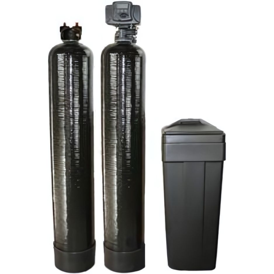 Whole House Fleck Water Softener + Up-flow Carbon Filtration System (9&quot;x48&quot;, 32000 Grain, 1 Cubic Ft)