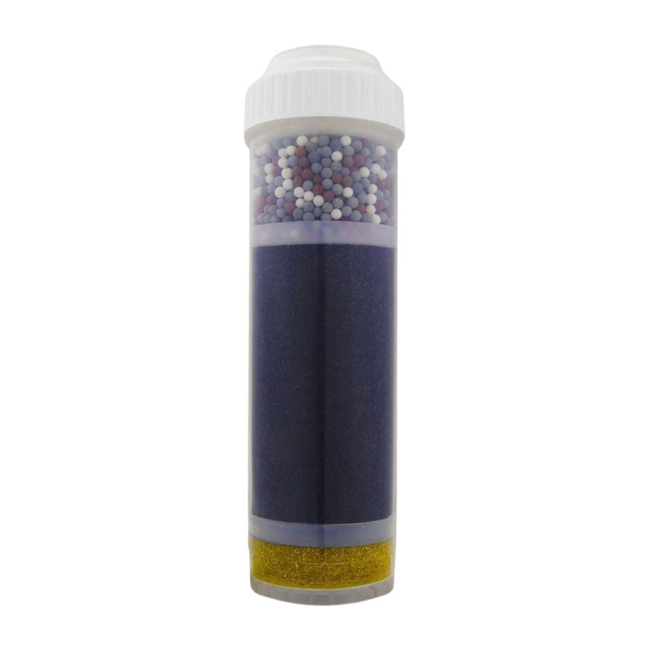 Alkaline Filter Cartridge (2.5&quot; x 9.75&quot;) - for Countertop and Under Sink Filtration | KDF 55, Carbon, Mineral Alkaline Ceramic Balls