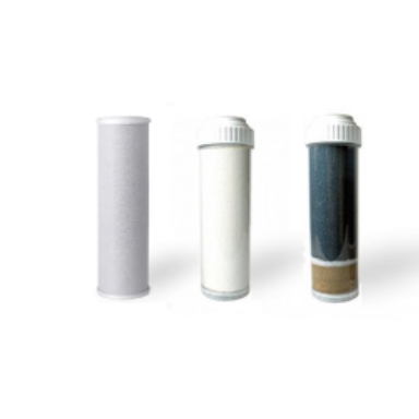 Replacement Water Filter Set: Carbon Block | Fluoride Reducing Filter | GAC + KDF Filter (3 PC) Set