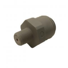 John Guest Straight Adapter Check Valve: 3/8&quot; Tube x 1/8&quot; NPTF Male Connector