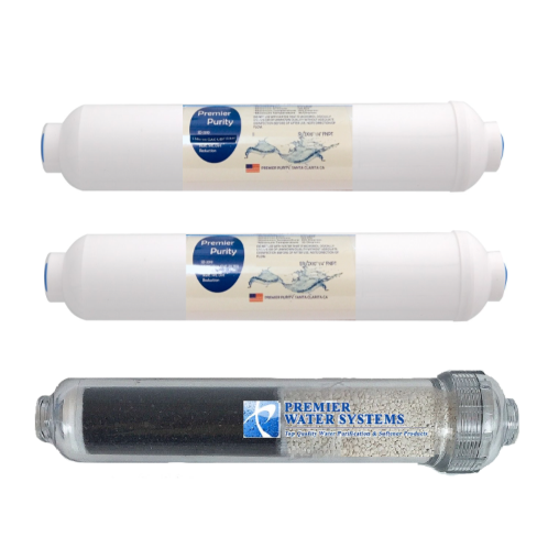 3 Replacement Inline Filters for Wise Portable &amp; Mini Alkaline Reverse Osmosis 2&quot;x10&quot;