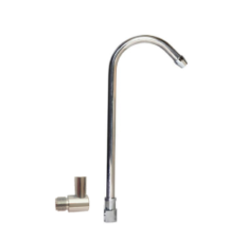 Add-On Spout + Elbow Spout Adapter for Portable or Countertop Water Filtration Systems | Chrome Finish | Lead Free |